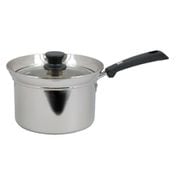 片手鍋 18cm ストレーナー付 ふきこぼれにくい パスタ ソースパン IH ガス 便利 簡単 最適 イタリアーノ NQ-0181