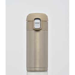 オミット ワンタッチ栓スリムマグ 200ml ゴールド 真空断熱構造 保温＆保冷対応 RH-1509