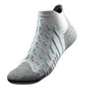 トレッキングクールライトアンクル ウーマン TREKKING COOL LIGHT ANKLE WOMEN T25-560 グレー/ターコイズ 35/36サイズ(21.5-23cm) [アウトドア ソックス レディース]