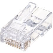 RJ-45コネクタ カテゴリ6/貫通型/単線・より線共用 100個 ADT-6RJKN-100