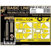 HGW 124804 1/24 F6F-5 ヘルキャット 布製シートベルトw/両面塗装マスクシール（エアフィックス用） [ディテールアップパーツ]