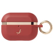 AirPods Pro(Pro 2/第1世代)用 マットカラー耐衝撃ケース コーラルレッド 41-949399