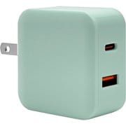 USB 急速充電器 USB PD(パワーデリバリー)/QC(クイックチャージ)対応 20.0W USB-C×1/USB-A×1 90°回転式収納プラグ LGR RACCA20W01ULGR