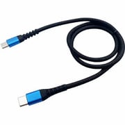 Type-C⇒Type-C タフケーブル 0.5m 3A対応 ブルー AS-585BL