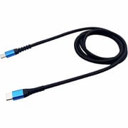 Type-C⇒Type-C タフケーブル 1.0m 3A対応 ブルー AS-589BL