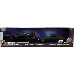 ワイルドスピード FB 1/32 ダイキャストミニカー ツインパック FF9 1968 Dodge Charger Wide Body- Free Rolling 1970 Dodge Charger （Offroad）-Free Rolling Primer BlackGlossy Black [ダイキャストミニカー]