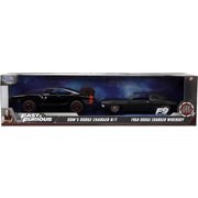 ワイルドスピード FB 1/32 ダイキャストミニカー ツインパック FF9 1968 Dodge Charger Wide Body- Free Rolling 1970 Dodge Charger （Offroad）-Free Rolling Primer BlackGlossy Black [ダイキャストミニカー]