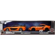 ワイルドスピード FB 1/32 ダイキャストミニカー ツインパック Han’s Mazda RX-7-Free Rolling 2020 Toyota GR Supra-Free Rolling M.OrangeMetallic Orange [ダイキャストミニカー]