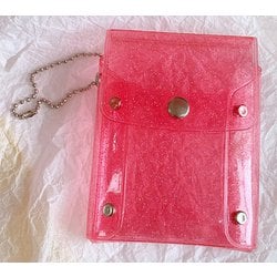 HH-610 韓国っぽ クリアラメ小物入れ ピンク [コレクション用品]