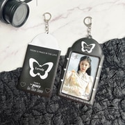 HH-435 韓国っぽ 推しフォトホルダー ブラック 蝶 [コレクション用品]