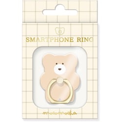 ほっこりモコモカ スマホリング ミルクティー [キャラクターグッズ]