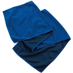 涼感マフラータオル（巾着付） 約90×20cm ブルー TS-1379-001