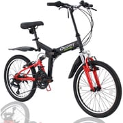 Discovery 折りたたみ自転車 Black Red DAFB-20