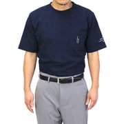 1X7-13105 71M [djhonda golf ジャガードグレンチェック柄 DRY半袖ポケット付Tシャツ Mサイズ]