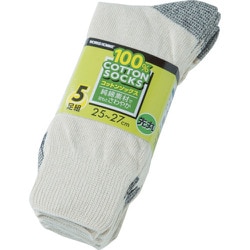 ユニワールド WORKS HOMME コットンソックス 先丸 5足組 991