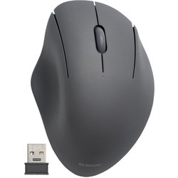 SHELLPHA（シェルファ） 無線2.4GHz ワイヤレスマウス 3ボタン 抗菌仕様 静音設計 ブラック M-SH10DBSKBK
