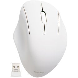 SHELLPHA（シェルファ） 無線2.4GHz ワイヤレスマウス 3ボタン 抗菌仕様 静音設計 ホワイト M-SH10DBSKWH
