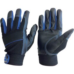 2610-B-L [ユニワールド WORKS HOMME 合成皮革手袋 MPファイバー ブルー L]