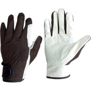2730-M [ユニワールド 豚本革手袋（袖口マジックタイプ） WORKS HOMME ハイブリッド マグナム（当付） M]