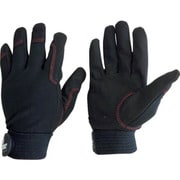 3750-BK-LL [ユニワールド WORKS HOMME 人工皮革手袋 背抜き ブラック LL]