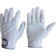 840-M [ユニワールド 牛本革手袋（袖口マジックタイプ） 革手工房 牛クレスト 当付マジック M]