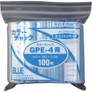 GP E-4 COLOR CHAKKU AO [セイニチ ユニパック GP E‐4 カラーチャック アオ 140×100mm 100枚入]