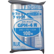 GP H-4 COLOR CHAKKU AO [セイニチ ユニパック GP H‐4 カラーチャック アオ 240×170mm 100枚入]