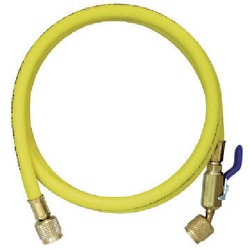 アサダ R410A用チャージングホースプラス2 ボールバルブ付 152cm 黄 Y29005