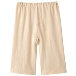 綿100％汗取り5分丈パンツ ベージュ L