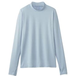 UVカットさらさらストレッチウエア グレイッシュブルー 3L