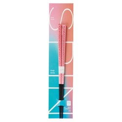 食器洗浄機対応箸 色紬 20.5cm レッド No.13674-7