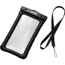 P-WPSF04BK [AQUA PROOF スマホ防水ケース IPX8 ～6.9インチ対応 水没防止設計 ブラック]