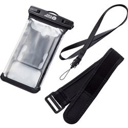 P-WPSRA04BK [AQUA PROOF スマホ防水ケース IPX8 ～6.9インチ対応 立体構造 ブラック]