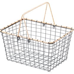 ワイヤー・籐バスケット 買い物かご 55-68