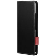 LN-23SX2BLP2BK [Xperia 10 V用 薄型・軽量 PUレザー 手帳ケース Twoal W ブラック]