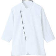 男女兼用ショップコート LW0901-B93 L ホワイト×ブラック SKC6705
