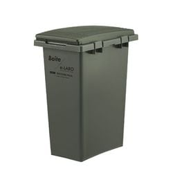 Boite e-LABO つなげて分別ペール ゴミ箱 45L カーキ 屋外 ELB-TBP45 KH