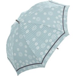 長傘 晴雨兼用 50cm 遮光 ストライプカメリア 1CH 230020235