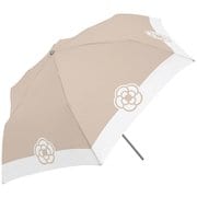 折り畳み傘 晴雨兼用 カメリアパッチ風 54cm UVカット加工 遮光加工 ベージュ 1CH 270010183