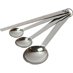 Simple use ステンレス製ヘラ付計量スプーン 3本組 食洗機対応 CC-1650