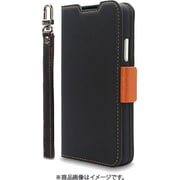 CR_AW3CSPLNU_BO [AQUOS wish3 対応 手帳型ケース カード収納/ストラップ付き NU ブラック×オレンジ]