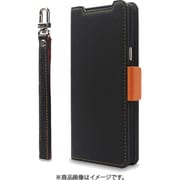 CR_P7ACSPLNU_BO [Pixel 7a 5G 対応 手帳型ケース カード収納/ストラップ付き NU ブラック×オレンジ]