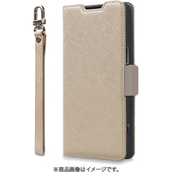 CR_X15CSPLNU_BG [Xperia 1 V 対応 手帳型ケース カード収納/ストラップ付き NU ベージュ×グレー]