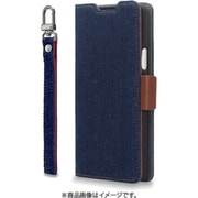 CR_XT5CSDNNJ_ID [Xperia 10 V 対応 手帳型ケース カード収納/ストラップ付き NU JEANS インディゴ]