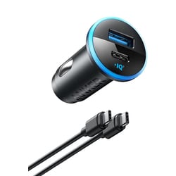 Anker 323 Car Charger （52.5W） with USB-C ＆ USB-C ケーブル コンパクトカーチャージャー ブラック B2735011