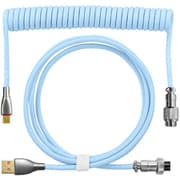Type-Cカスタムコイルケーブル 1.8m ライトブルー FUSB-KBACC18LBL