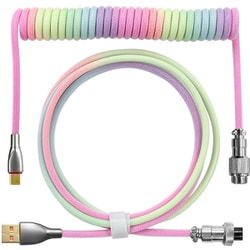 Type-Cカスタムコイルケーブル 1.8m レインボー FUSB-KBACC18RB