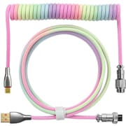 Type-Cカスタムコイルケーブル 1.8m レインボー FUSB-KBACC18RB