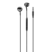 Capsule Earphones iPhone スマホ用 3.5mm対応 マイク付イヤホン 黒 AUCAPSULEMSREMOTEK