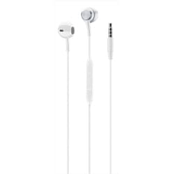 Capsule Earphones iPhone スマホ用 3.5mm対応 マイク付イヤホン 白 AUCAPSULEMSREMOTEW